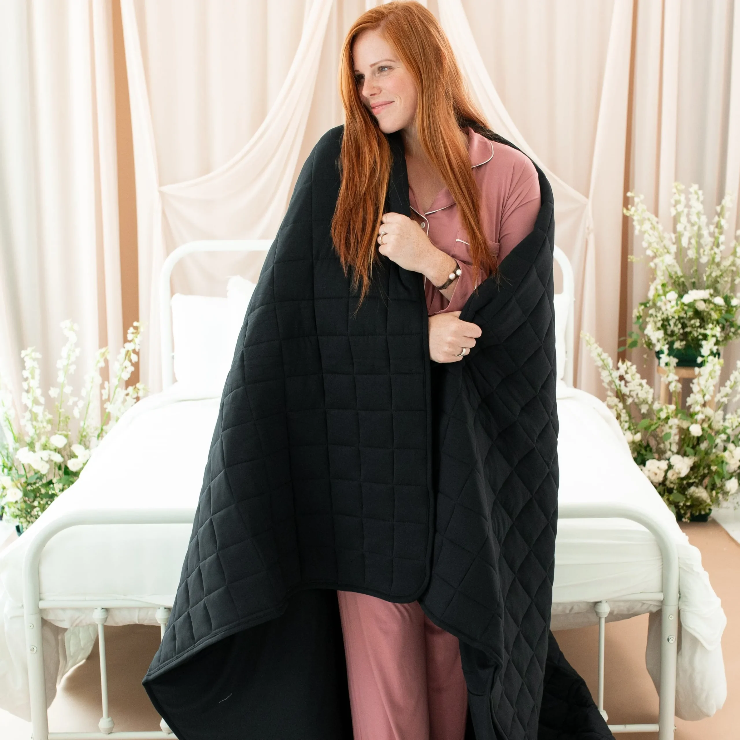 Kyte Baby Adult Quilted Blanket in 3.5 Midnight Outlet