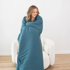 Kyte Baby Adult Quilted Blanket in 2.5 Atlantic Discount