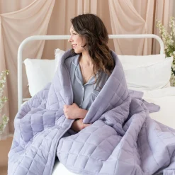 Kyte Baby Adult Quilted Blanket in 3.5 Taro Sale