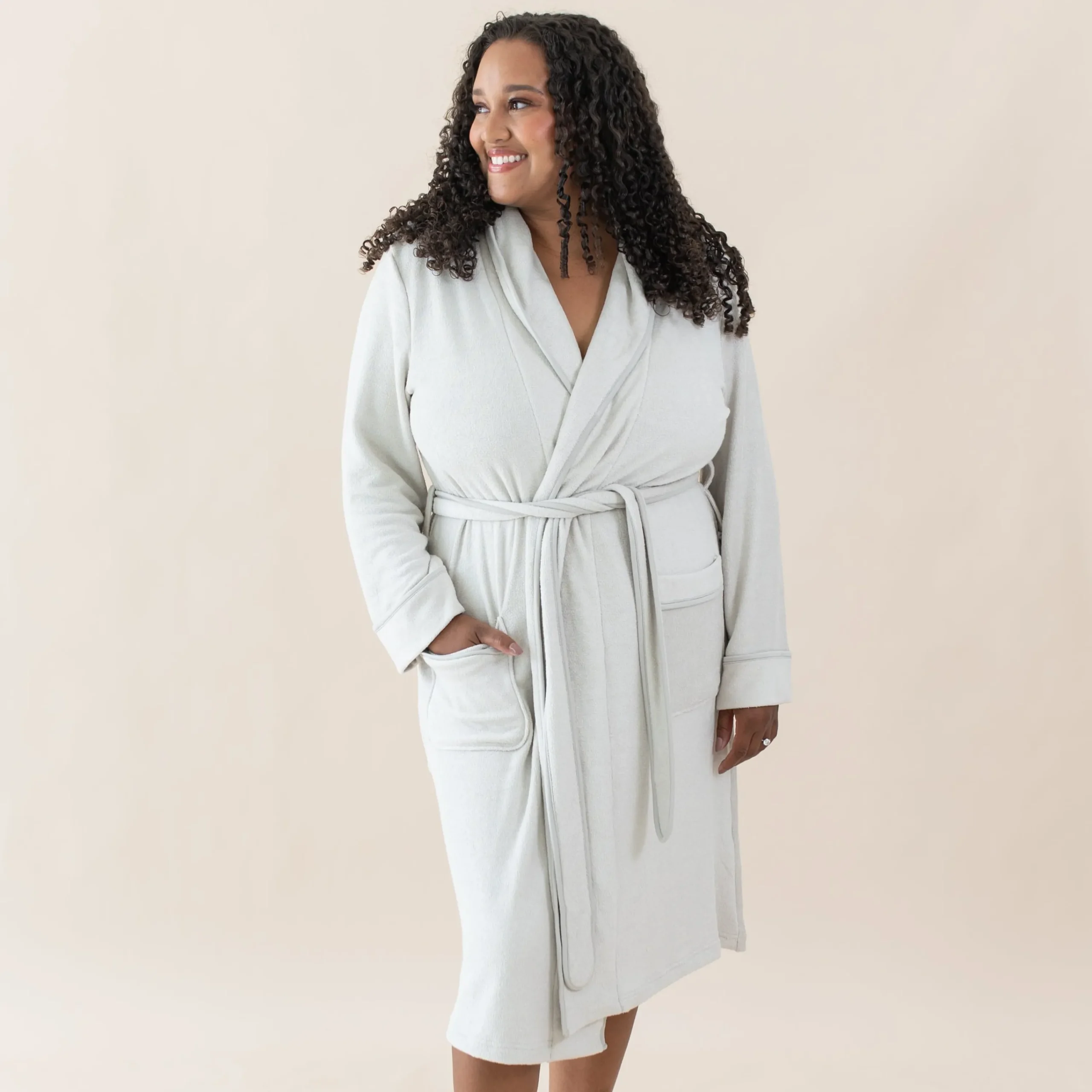 Kyte Baby Adult Robe in Oat Discount