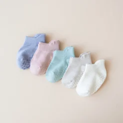 Kyte Baby Ankle Socks Combo 5-Pack in Pastel Pastel Set: Cloud/Oat/Blush/Sage/Haze Online