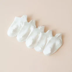 Kyte Baby Ankle Socks Combo 5-Pack in Cloud Hot