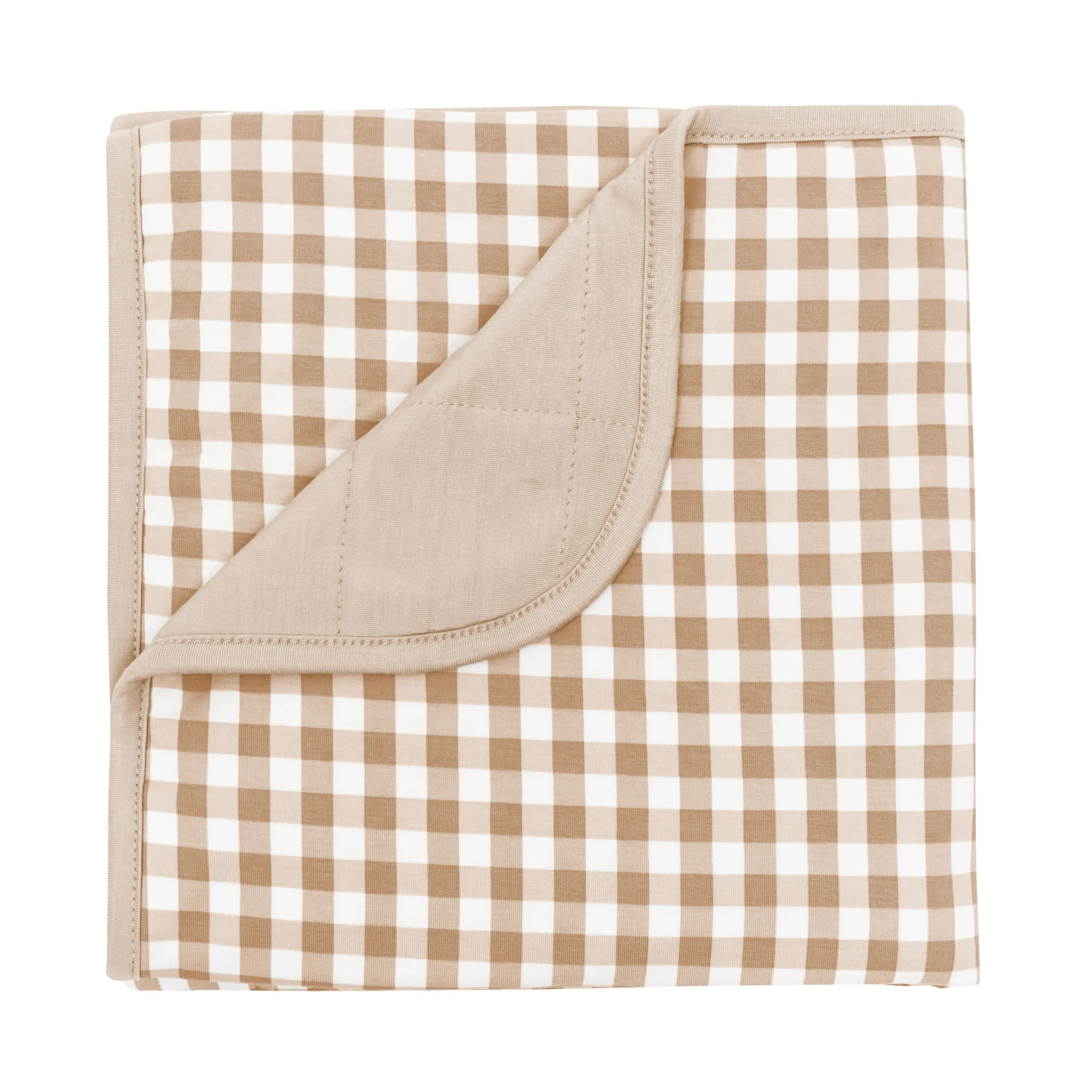 Kyte Baby Baby Blanket in Gingham Bisque