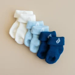 Kyte Baby Baby 3-Pack Socks in Cool Cool Set: Cloud/Stream/Tahoe Outlet