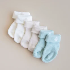 Kyte Baby Baby 3-Pack Socks in Neutral Neutral Set: Cloud/Oat/Sage