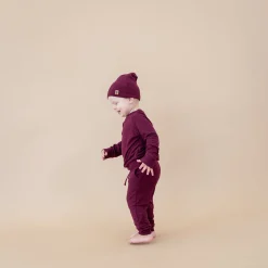 Kyte Baby Bamboo Jersey Beanie in Burgundy Sale