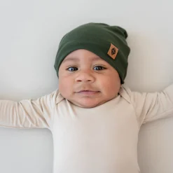 Kyte Baby Bamboo Jersey Beanie in Fir Discount