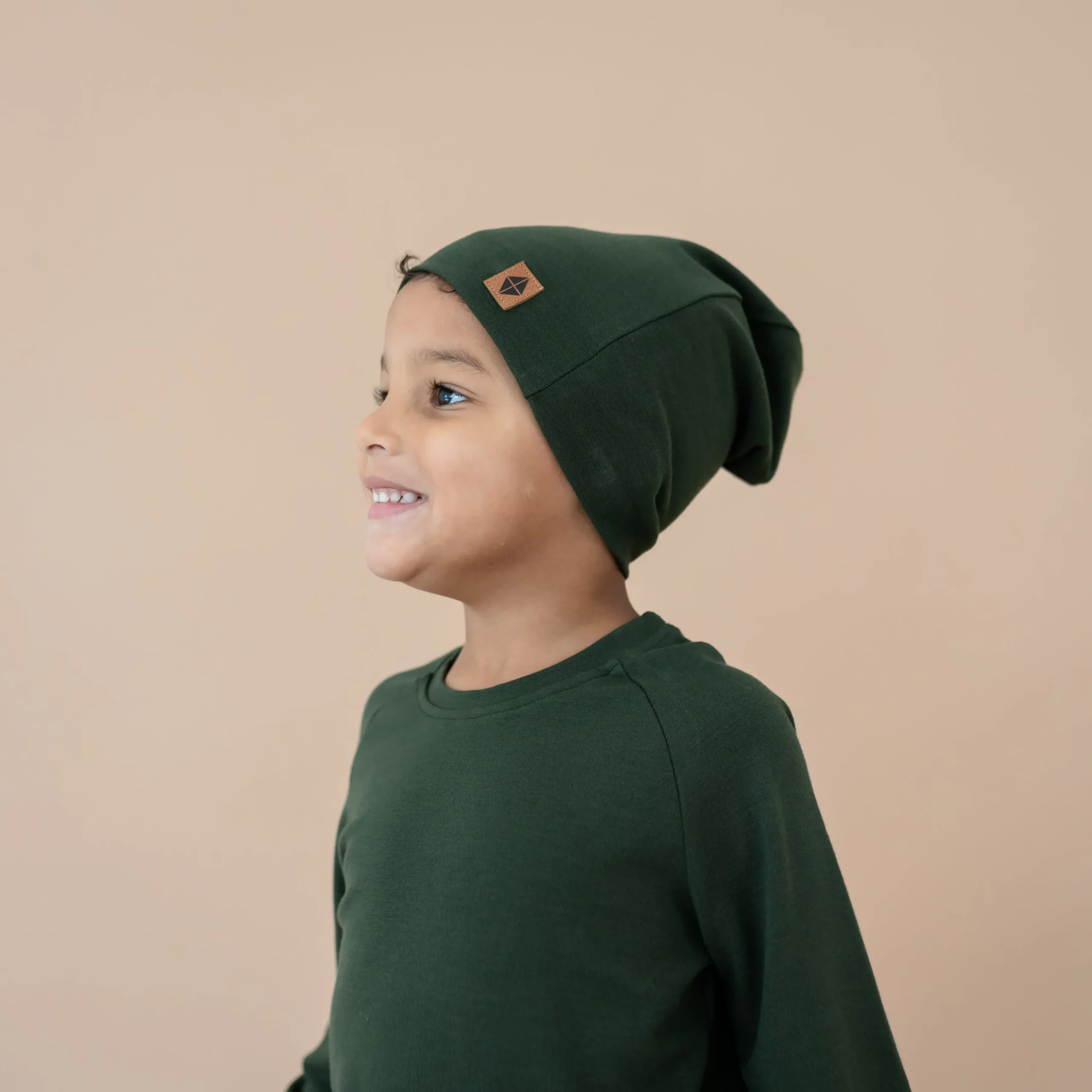 Kyte Baby Bamboo Jersey Beanie in Fir Discount