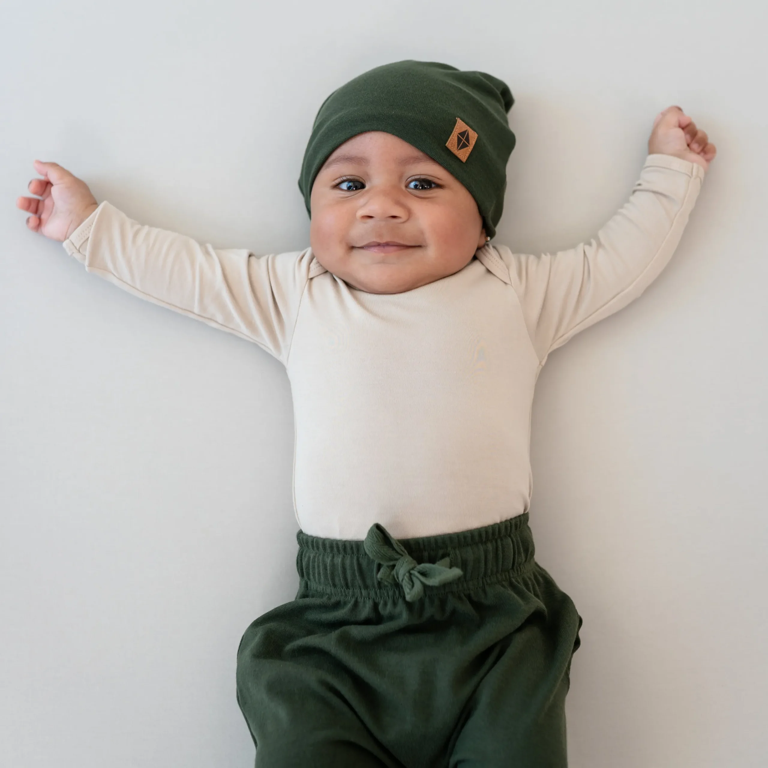 Kyte Baby Bamboo Jersey Beanie in Fir Discount