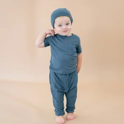 Kyte Baby Bamboo Jersey Harem Pants in Atlantic New