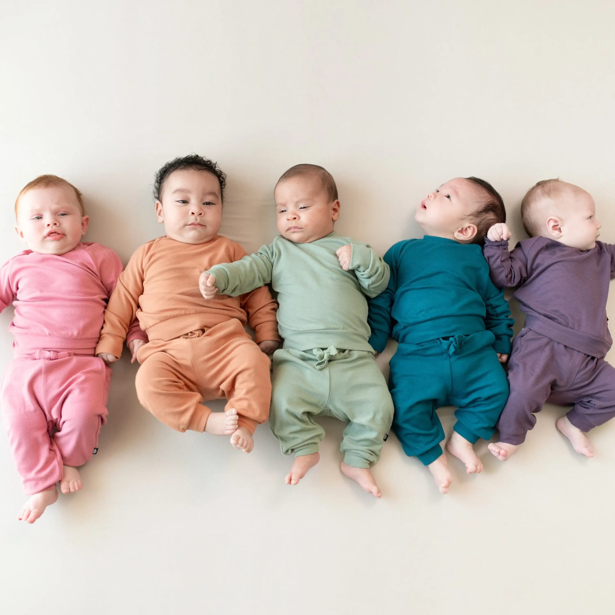 Kyte Baby Bamboo Jersey Jogger Set in Apple Blossom Outlet