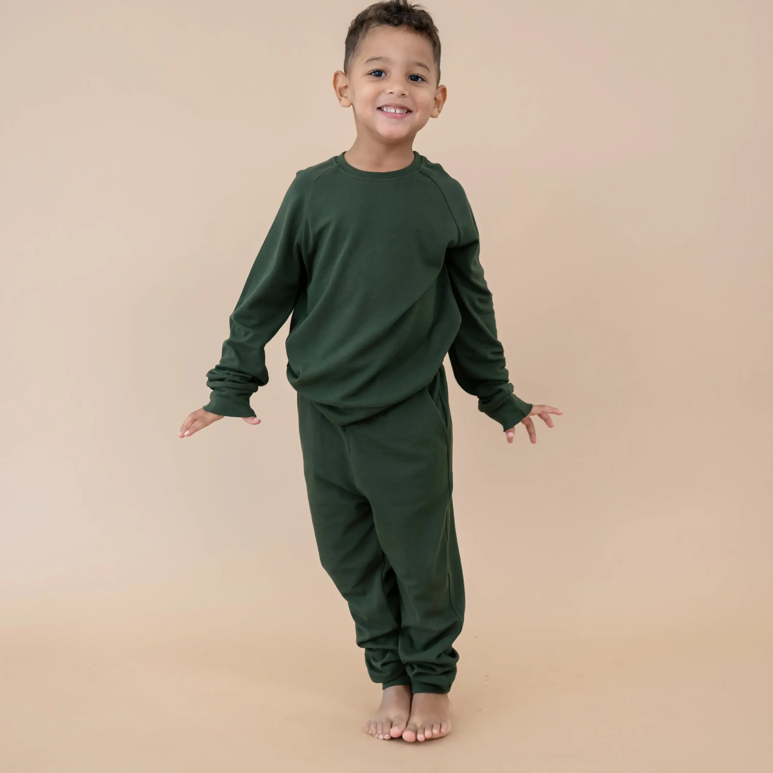 Kyte Baby Bamboo Jersey Jogger Set in Fir Online