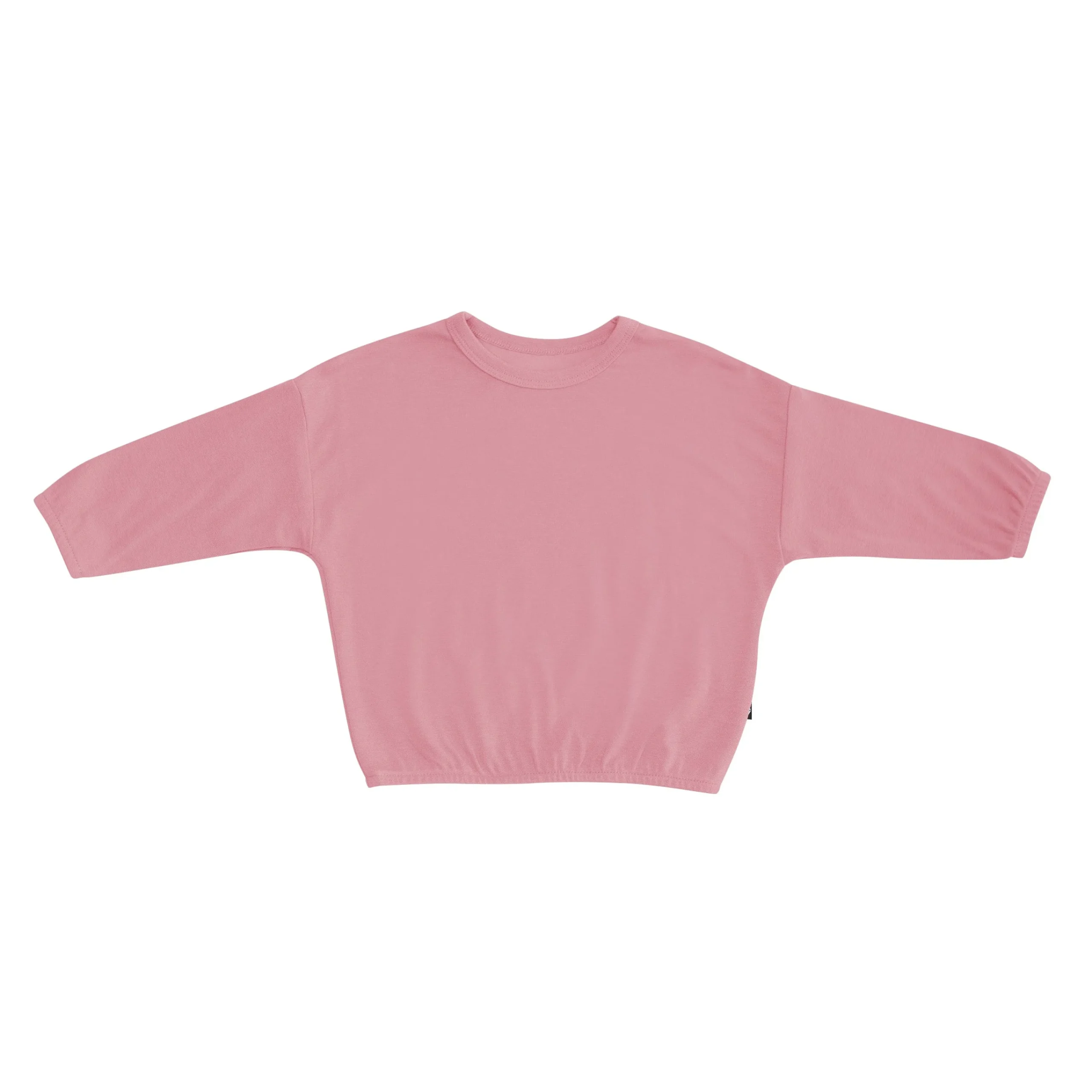 Kyte Baby Bamboo Jersey Long Sleeve Drop Shoulder Top in Apple Blossom