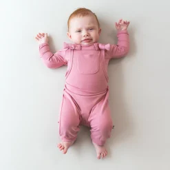 Kyte Baby Bamboo Jersey Overall in Apple Blossom Outlet