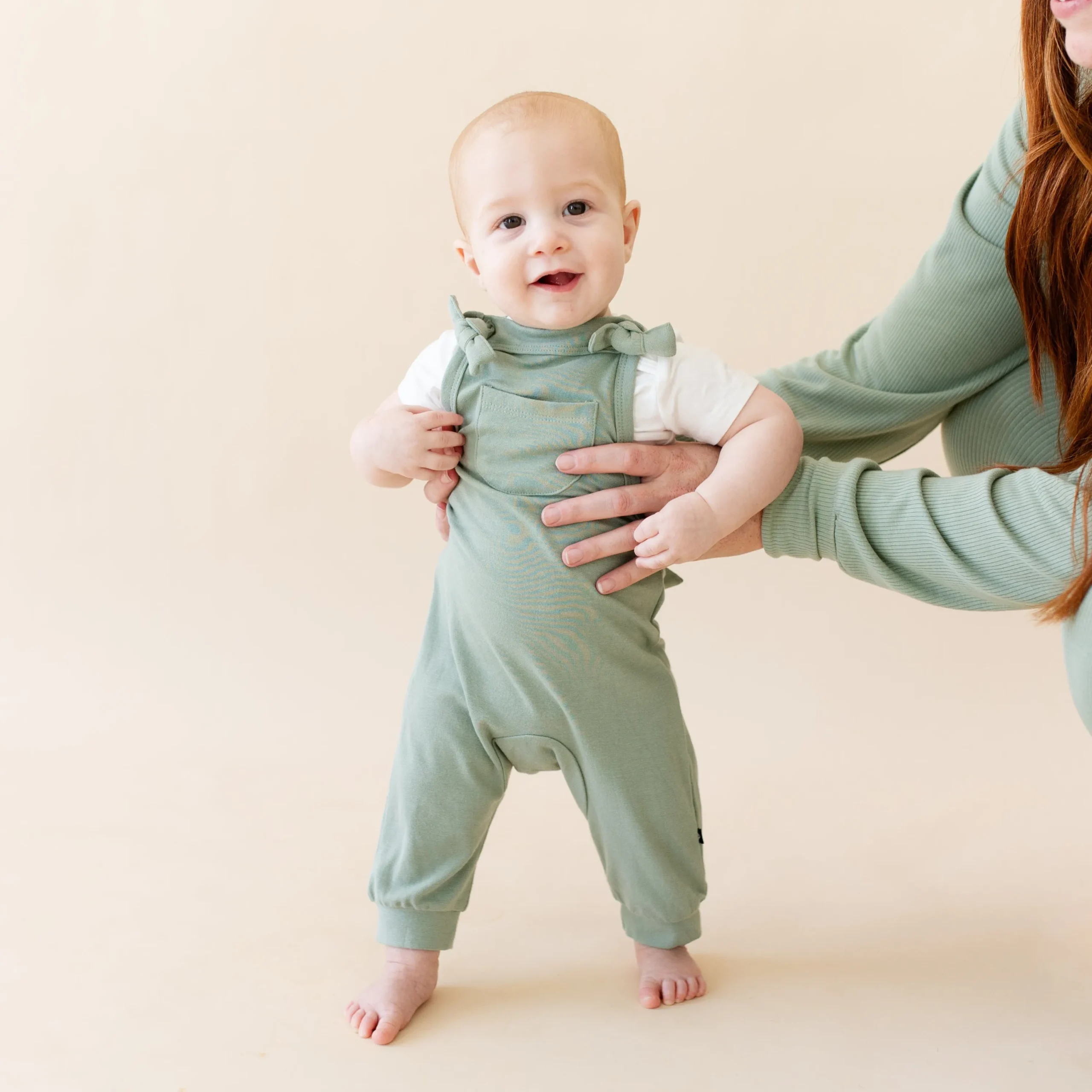 Kyte Baby Bamboo Jersey Overall in Thyme New