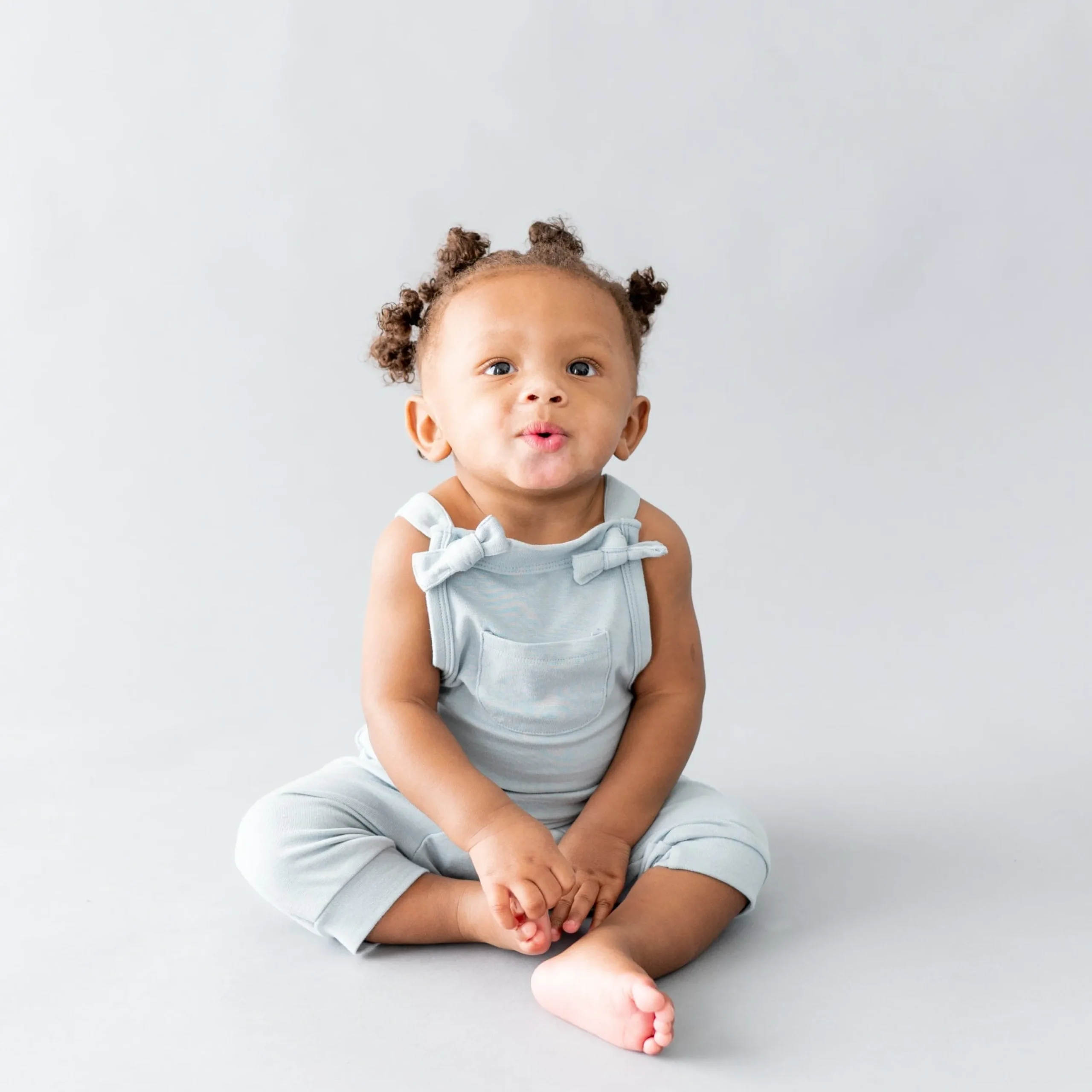 Kyte Baby Bamboo Jersey Overall in Fog Clearance