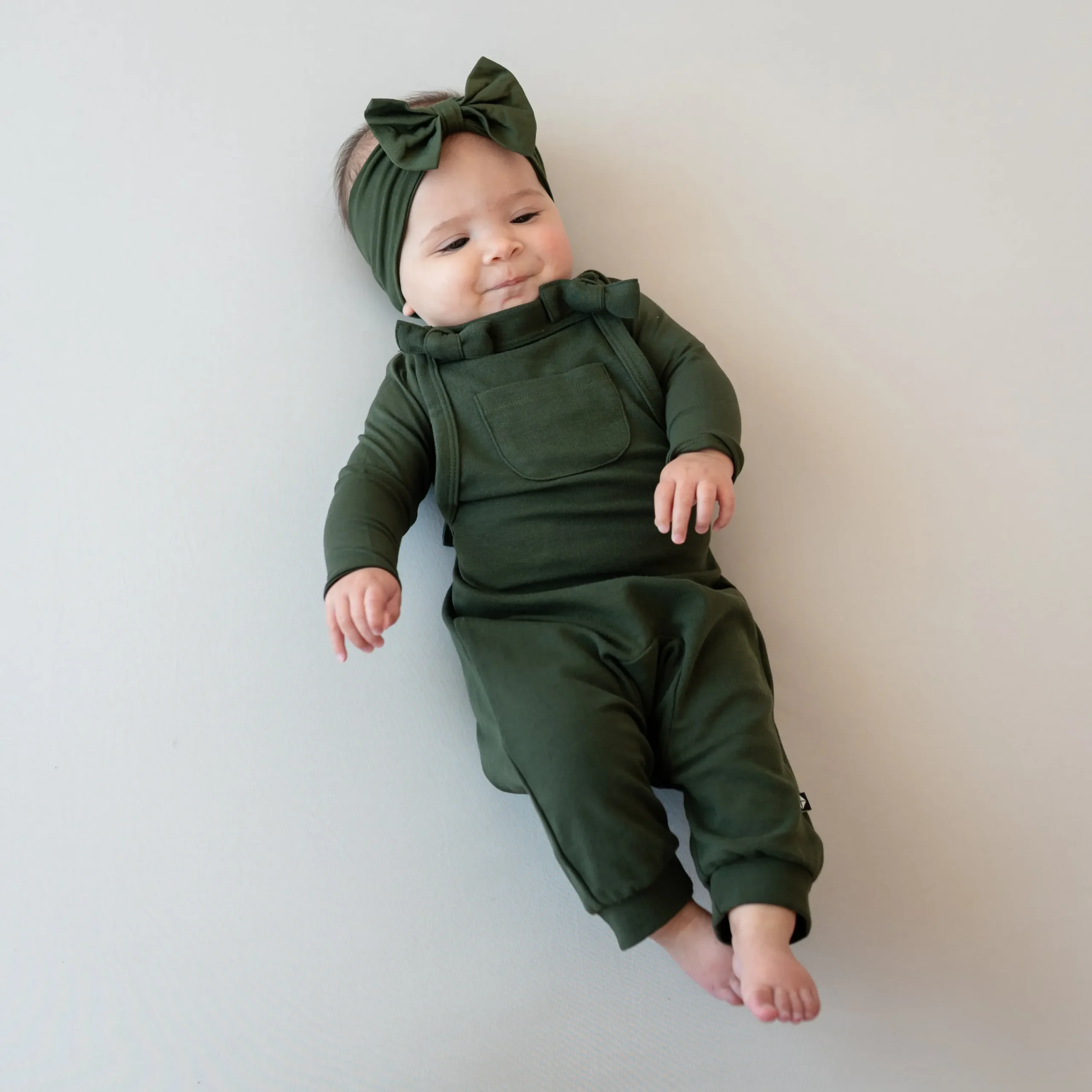 Kyte Baby Bamboo Jersey Overall in Fir New