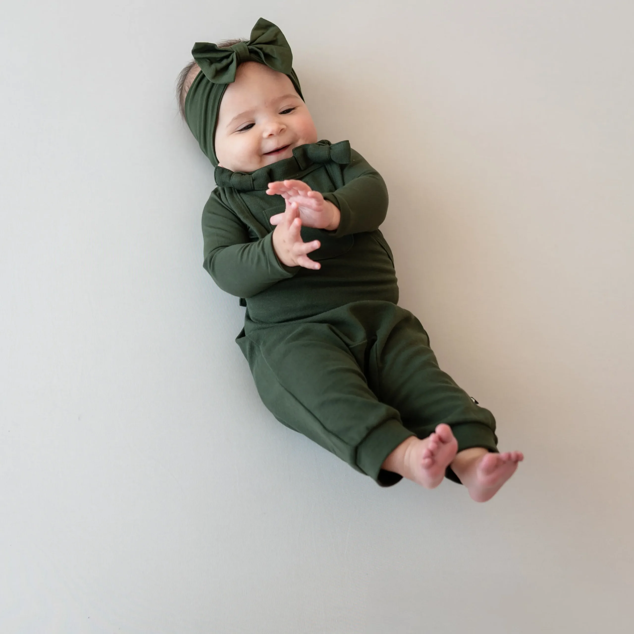 Kyte Baby Bamboo Jersey Overall in Fir New