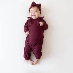 Kyte Baby Bamboo Jersey Overall in Burgundy Clearance