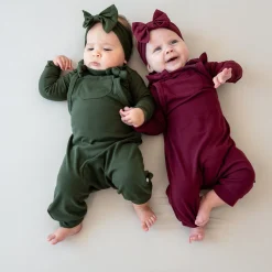 Kyte Baby Bamboo Jersey Overall in Burgundy Clearance