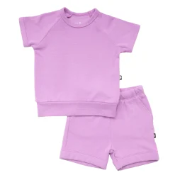 Kyte Baby Bamboo Jersey Short Sleeve Jogger Set in Poi Clearance