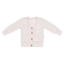 Kyte Baby Bamboo Jersey Toddler Cardigan in Oat Hot