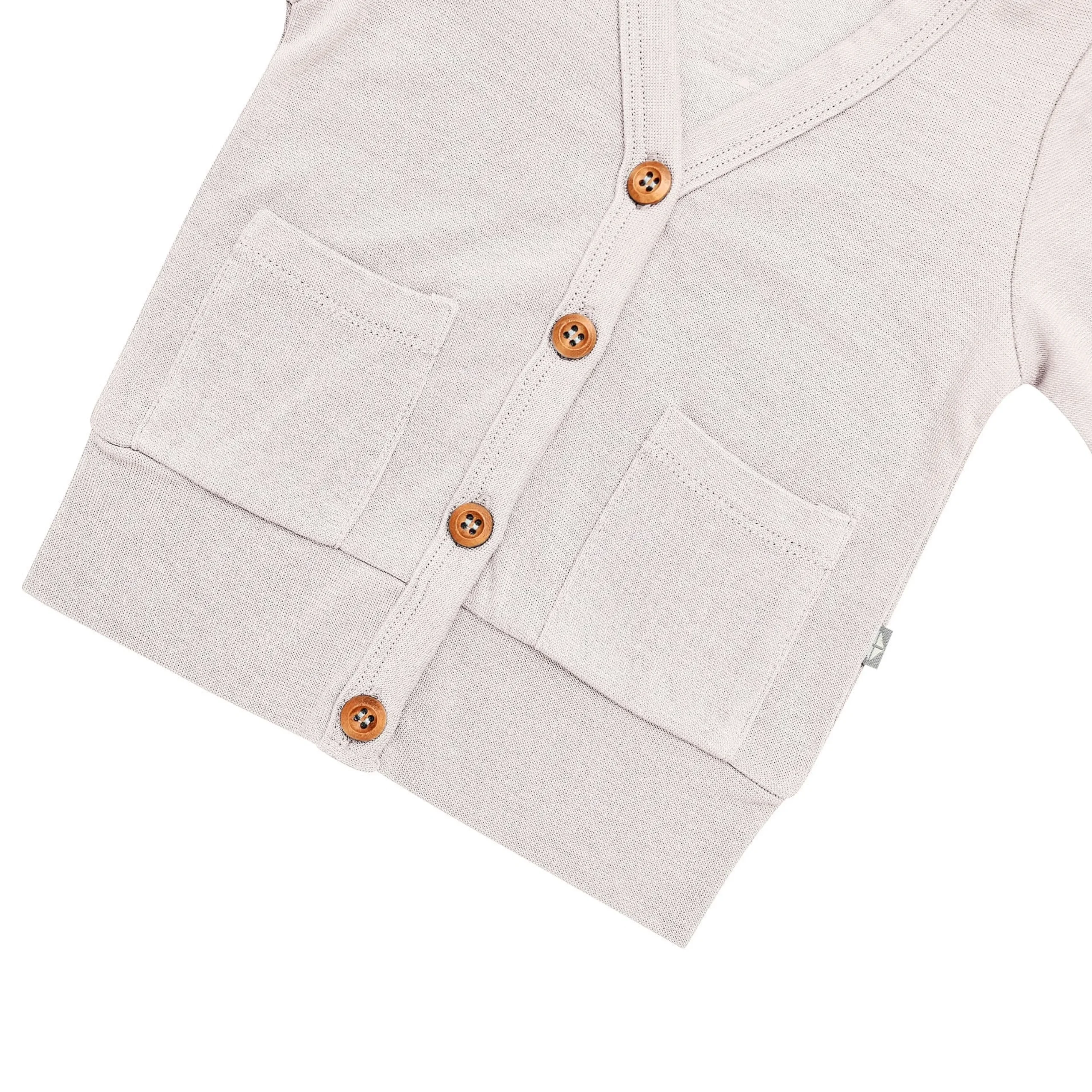 Kyte Baby Bamboo Jersey Toddler Cardigan in Oat Hot