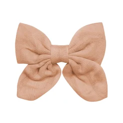 Kyte Baby Bamboo Muslin Alligator Clip Bow in Fawn Outlet