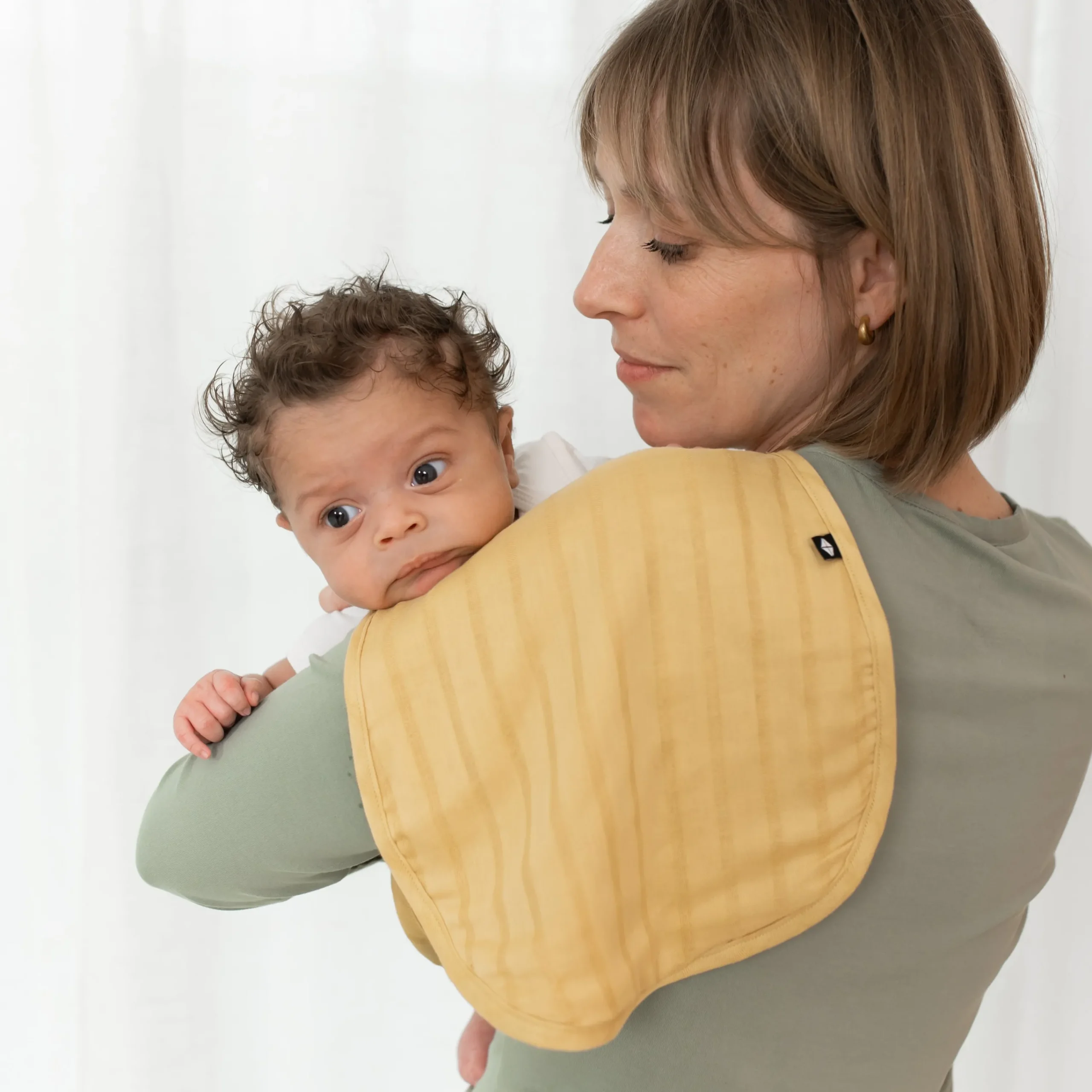 Kyte Baby Bamboo Muslin Burp Cloth in Sandcastle Discount