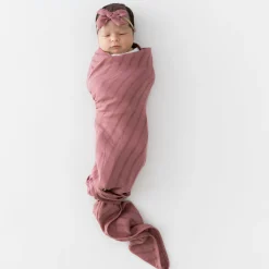 Kyte Baby Bamboo Muslin Swaddle Blanket in Dusty Rose
