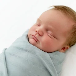 Kyte Baby Bamboo Muslin Swaddle Blanket in Mist Hot