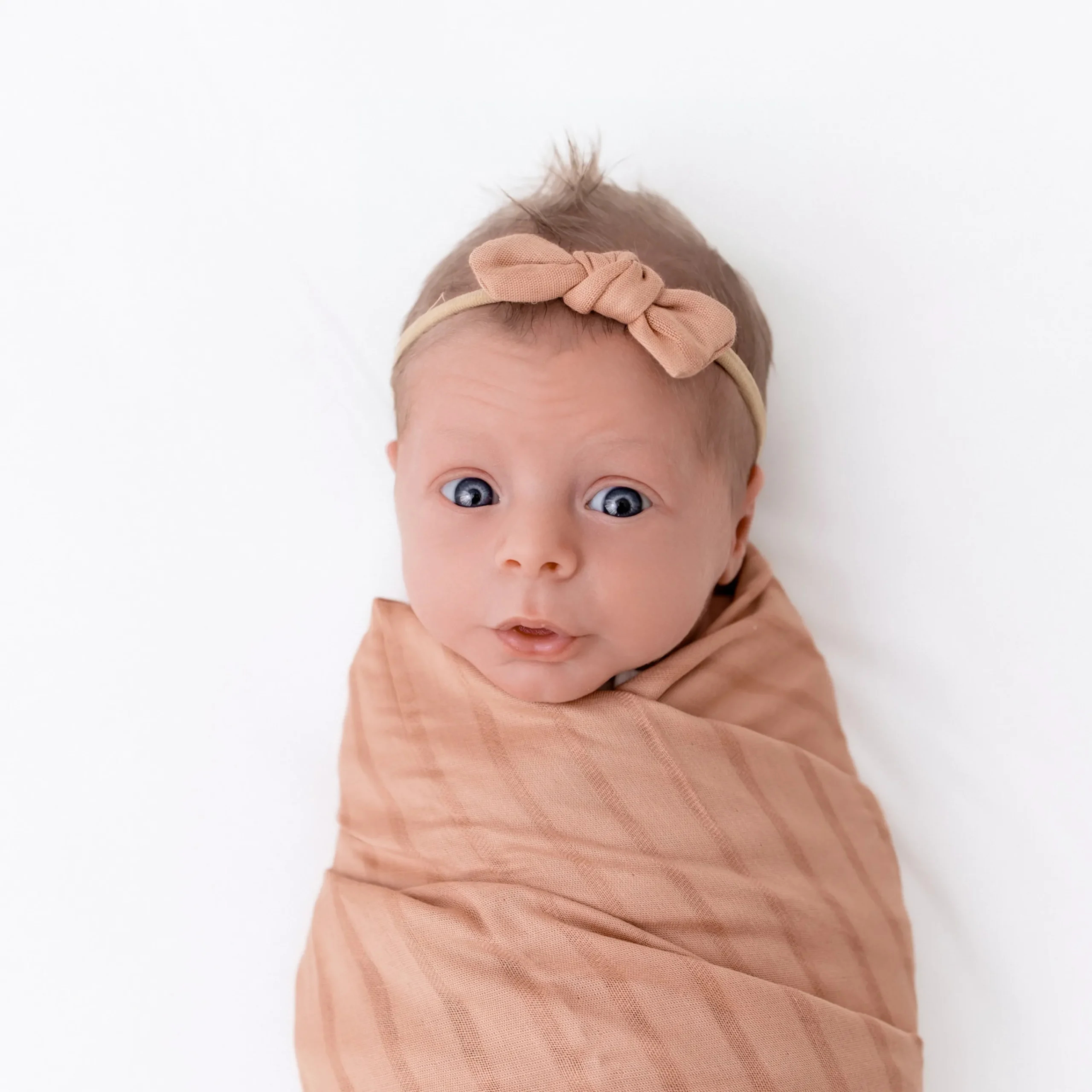 Kyte Baby Bamboo Muslin Tiny Bow in Fawn Online