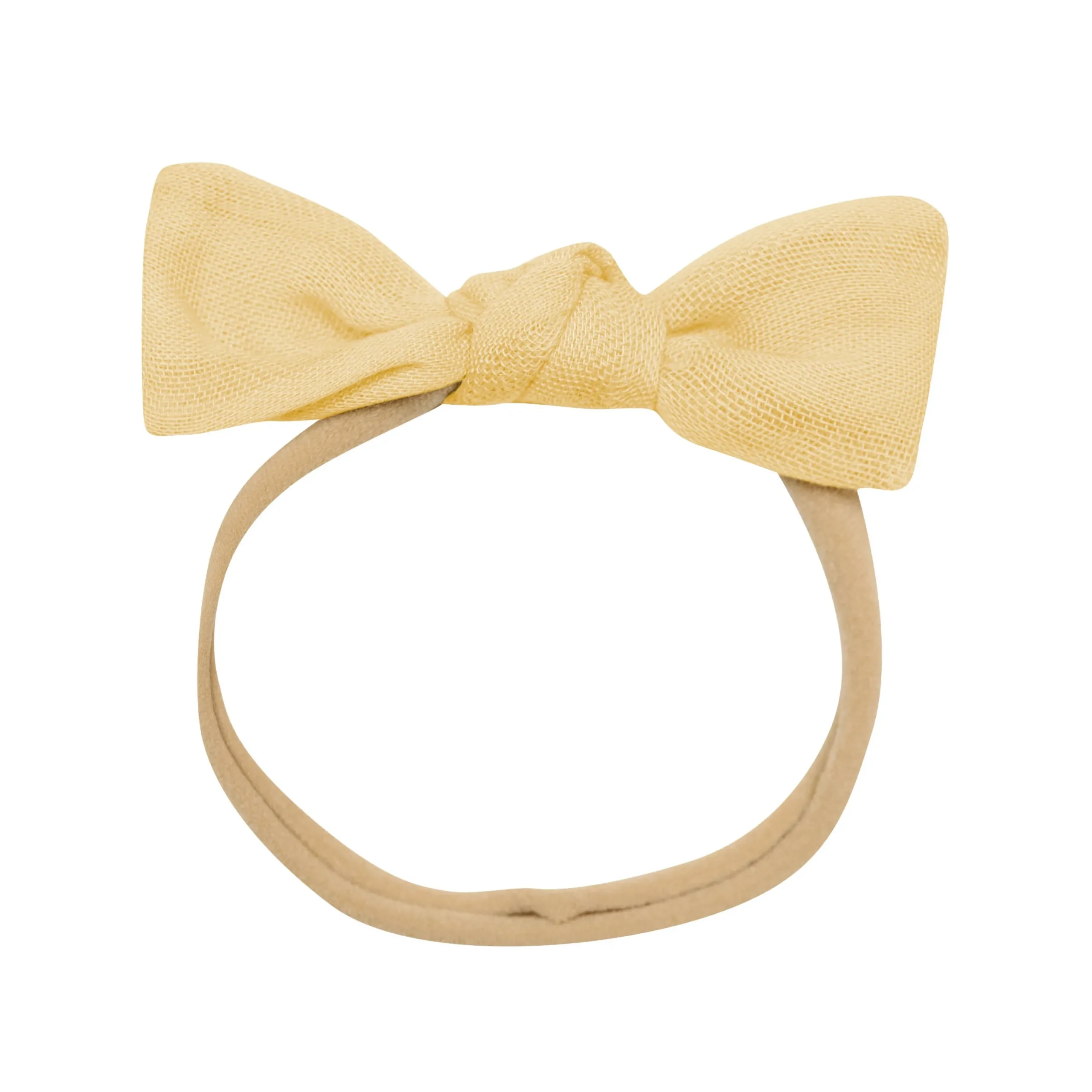 Kyte Baby Bamboo Muslin Tiny Bow in Sandcastle