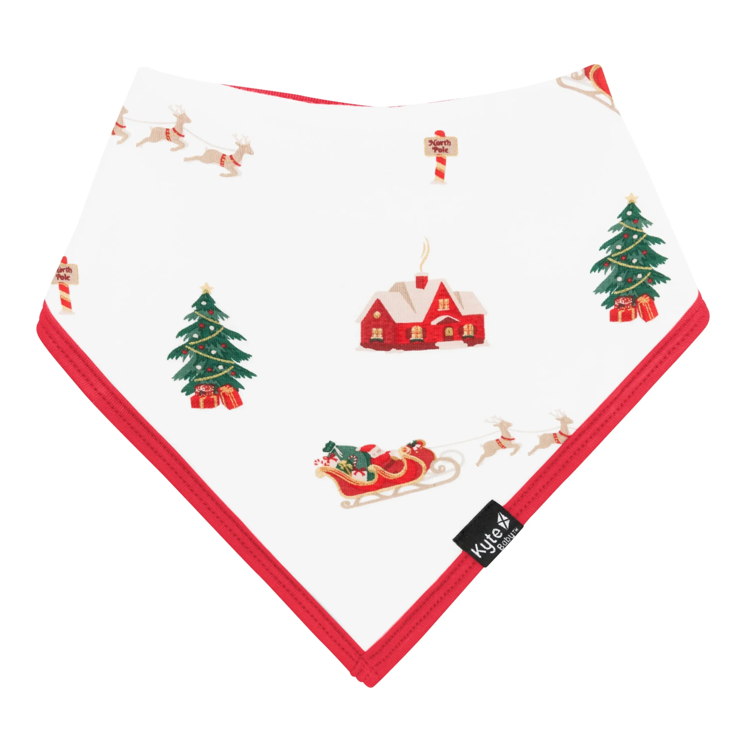 Kyte Baby Bib in Santa Sleigh Outlet