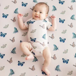 Kyte Baby Bodysuit in Blush Butterfly Clearance