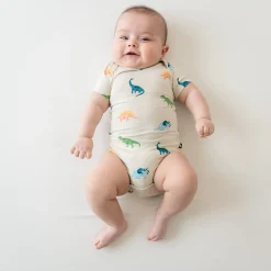 Kyte Baby Bodysuit in Ecru Roar Clearance