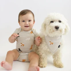 Kyte Baby Bodysuit in Fluffy Dog Clearance