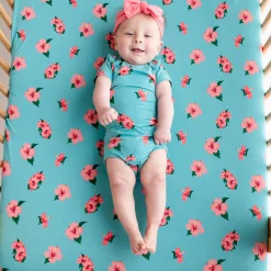 Kyte Baby Bodysuit in Hibiscus