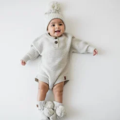 Kyte Baby Chunky Cable Knit Beanie in Oat Online