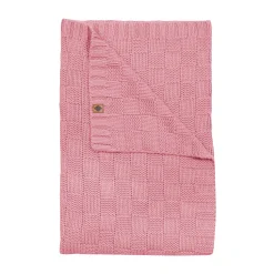 Kyte Baby Chunky Knit Basket Weave Toddler Blanket in Apple Blossom Outlet