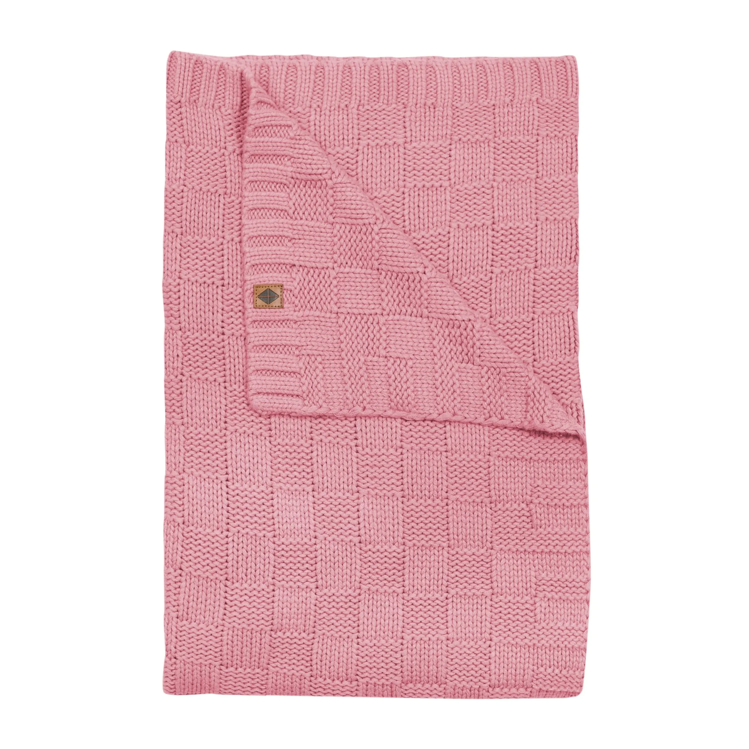 Kyte Baby Chunky Knit Basket Weave Toddler Blanket in Apple Blossom Outlet