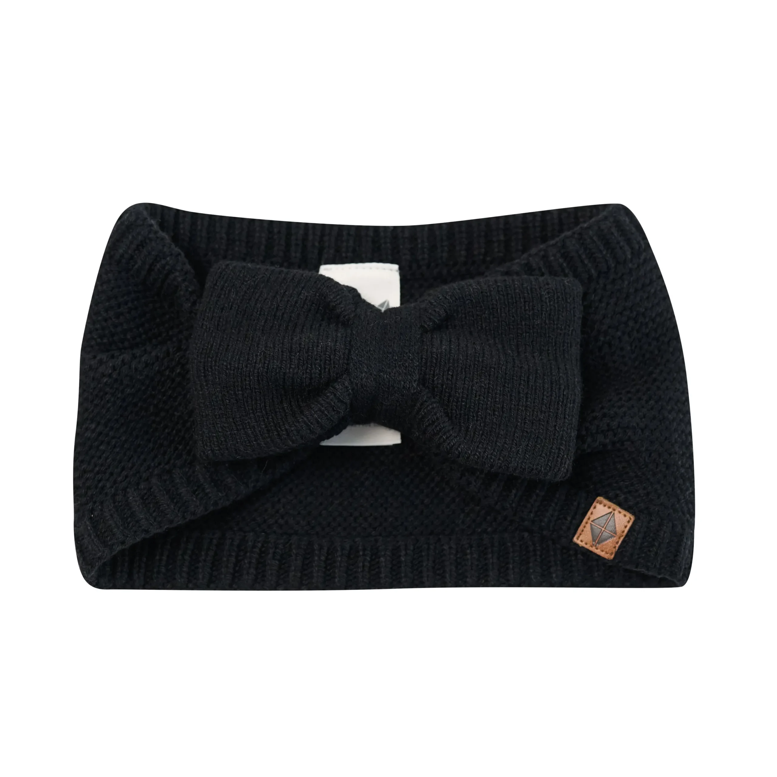 Kyte Baby Chunky Knit Bow Headband in Midnight Outlet