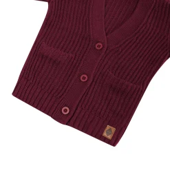 Kyte Baby Chunky Knit Oversized Cardigan in Burgundy Outlet