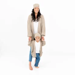 Kyte Baby Chunky Knit Oversized Cardigan in Almond Outlet