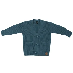 Kyte Baby Chunky Knit Oversized Cardigan in Atlantic Hot