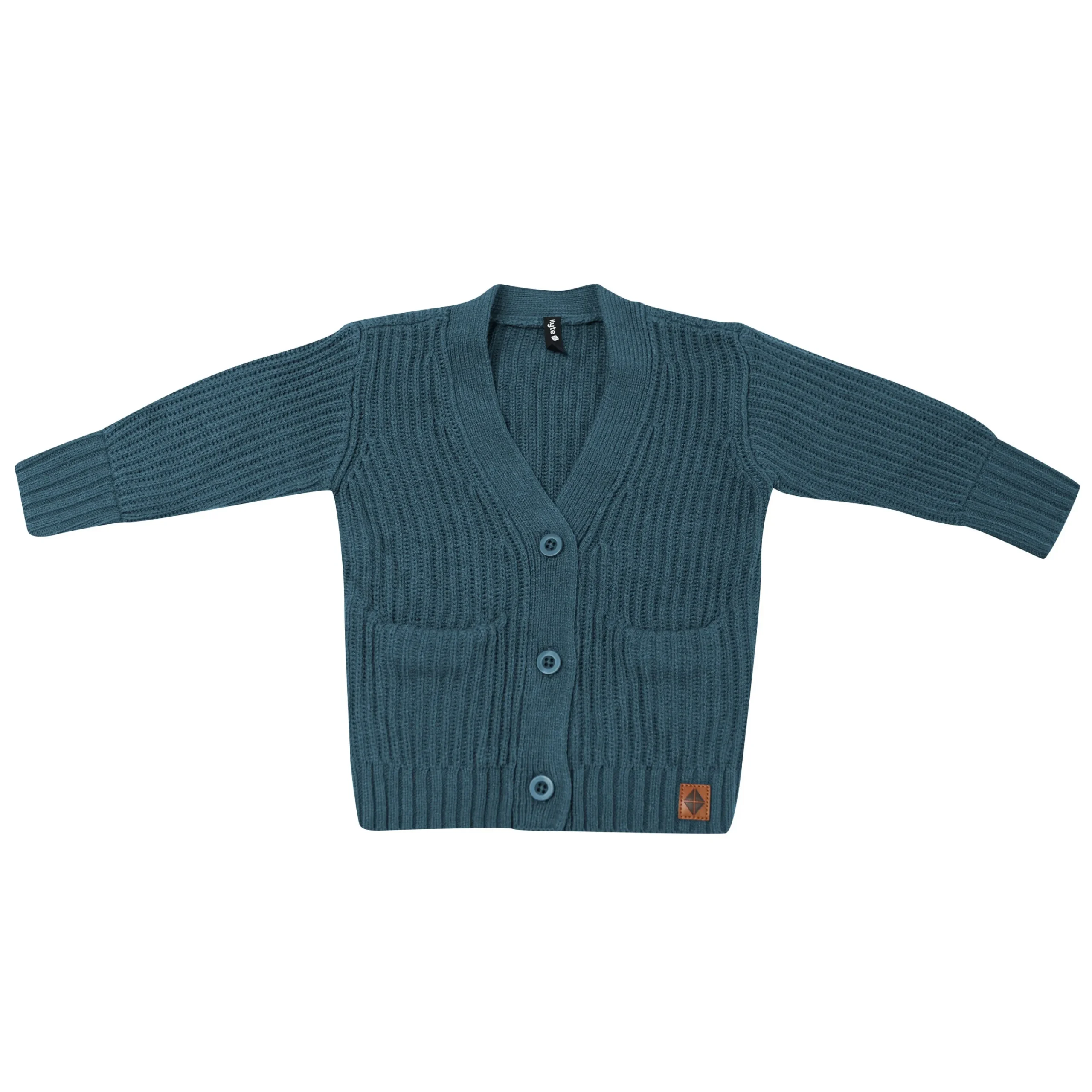 Kyte Baby Chunky Knit Oversized Cardigan in Atlantic Hot
