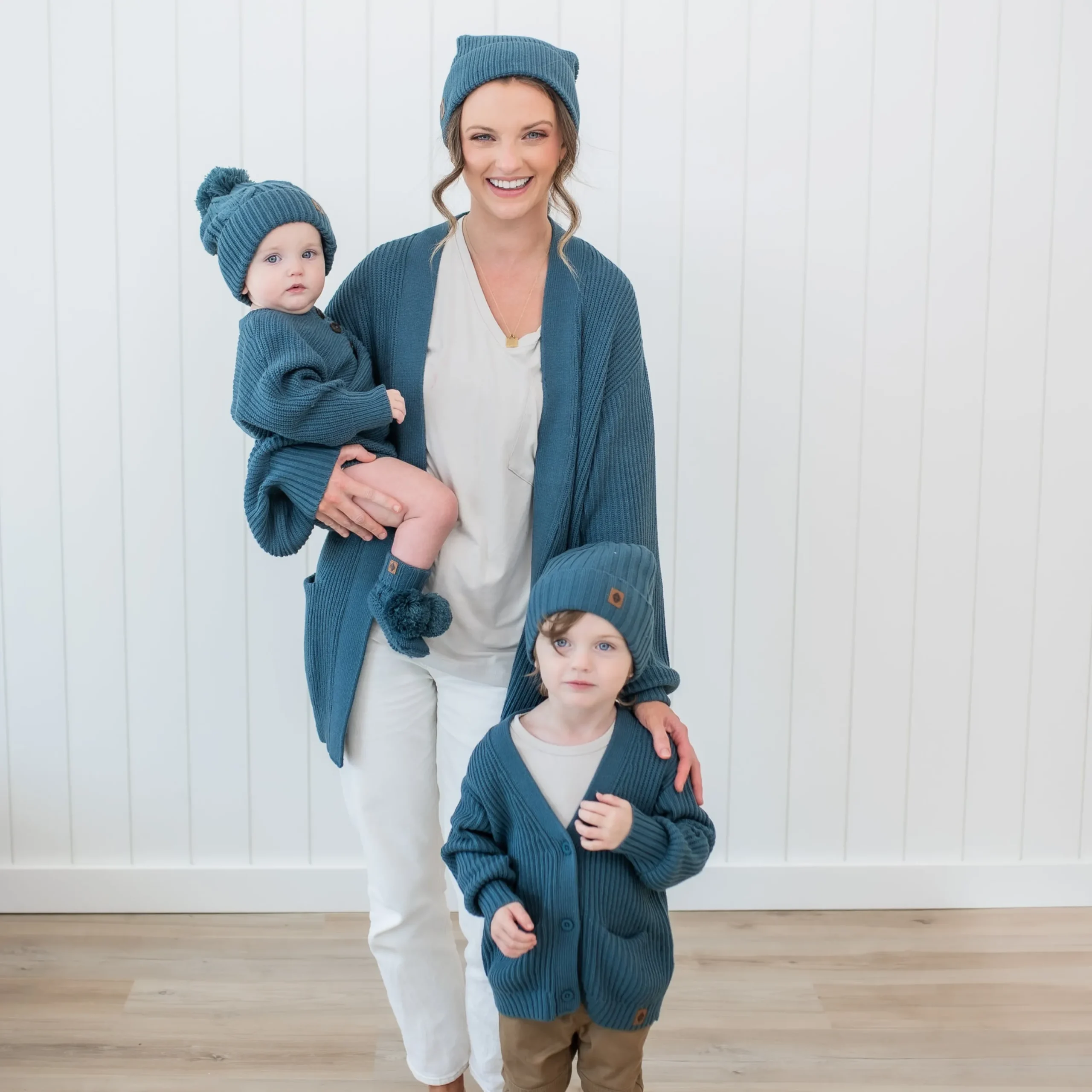 Kyte Baby Chunky Knit Oversized Cardigan in Atlantic Hot