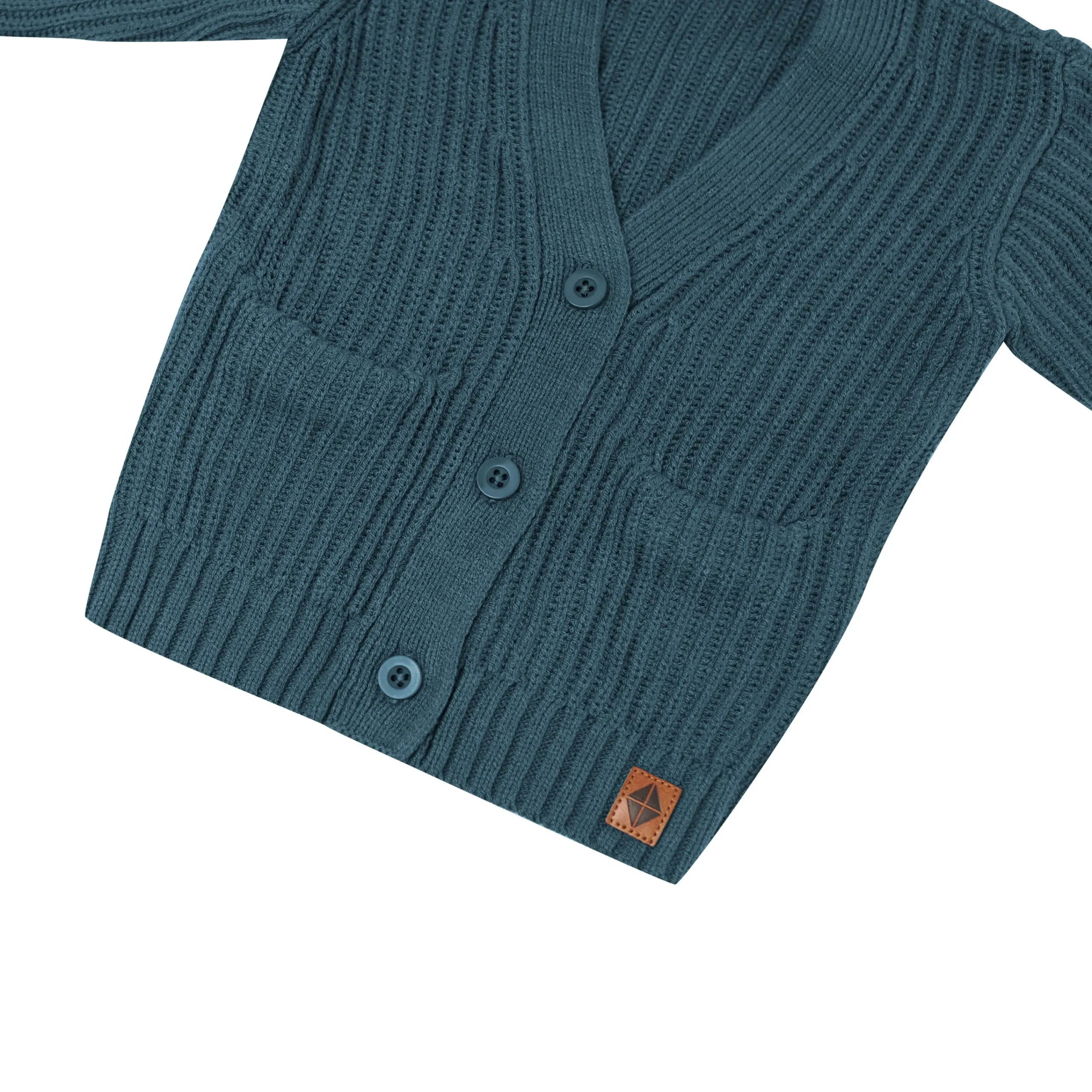 Kyte Baby Chunky Knit Oversized Cardigan in Atlantic Hot