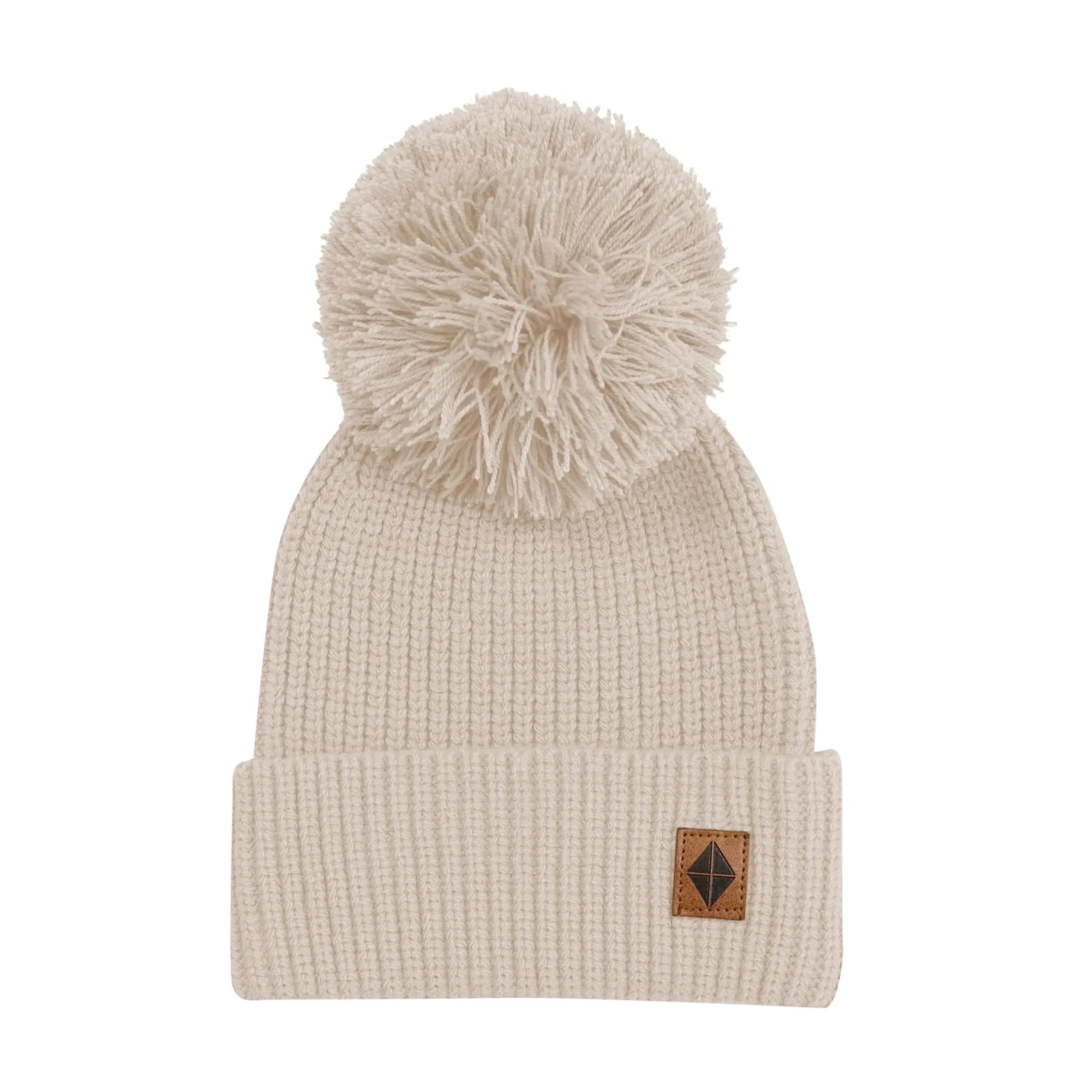 Kyte Baby Chunky Knit Pom Beanie in Almond Hot