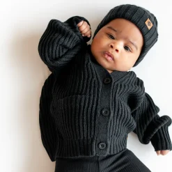 Kyte Baby Chunky Knit Ribbed Beanie in Midnight Sale